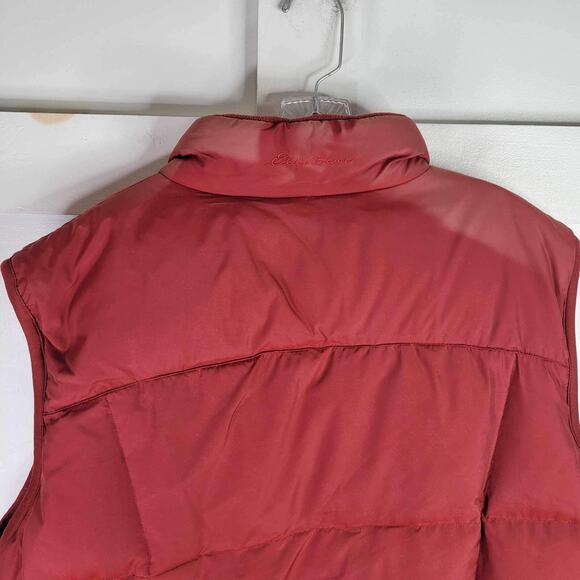Eddie Bauer Vest Quilted Goose Down Vtg Size Mens XLT Tall Red Faded Puffer - Picture 11 of 14